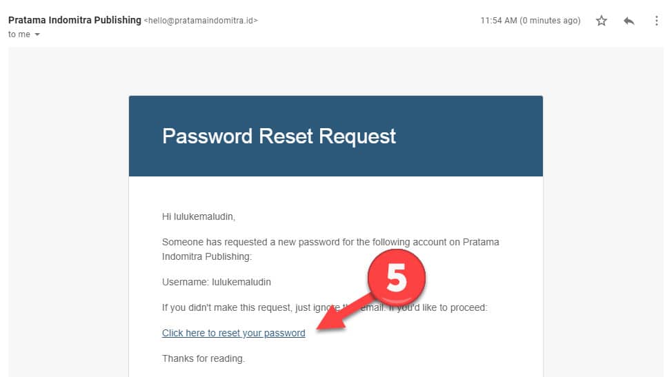 Click Here To Reset Your Password
